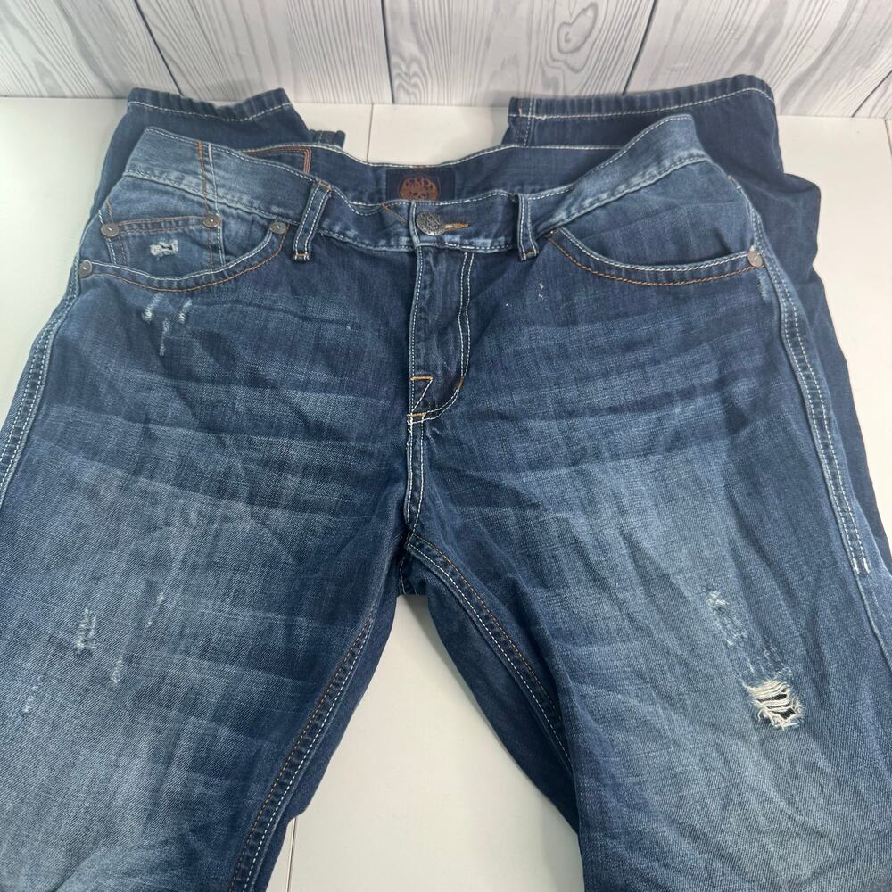 Rock & Republic Henlee Jeans Men's 32x32 Straight Dark Western Denim Distressed